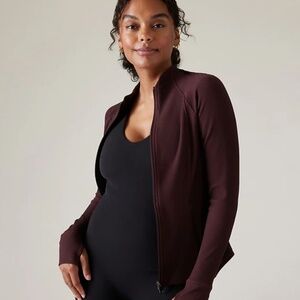 NWT Athleta Salutation Jacket 1X Spiced Cabaret Rib